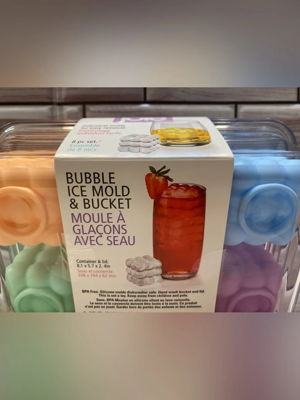 Joie ❤️ (6) XL BUBBLE ICE MOLD & BUCKET BPA FREE NWT